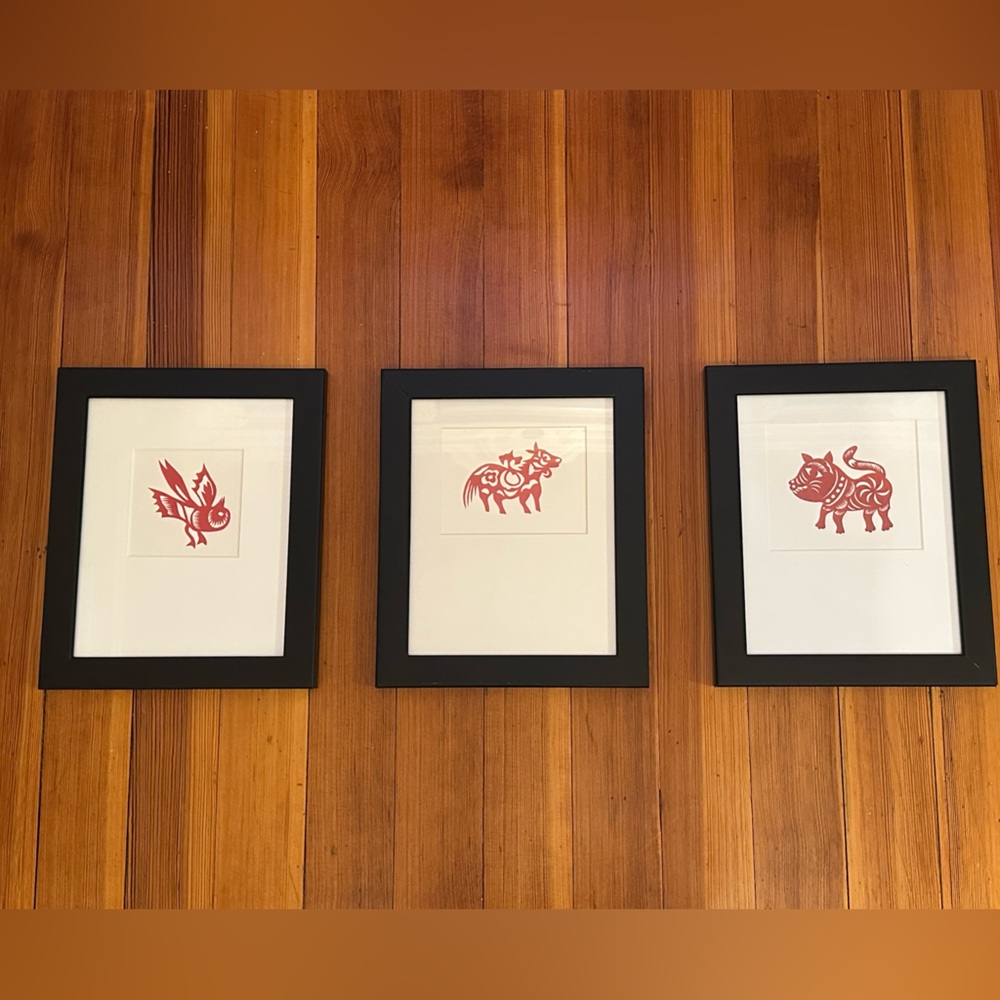 Art work Set of 3 10"x12"